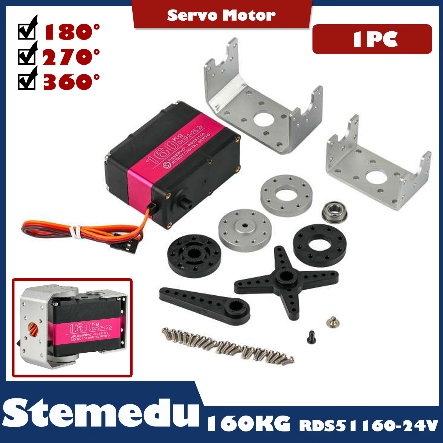 Drone Gimbal Controller - Large Servo 160Kg 24V RC Digital