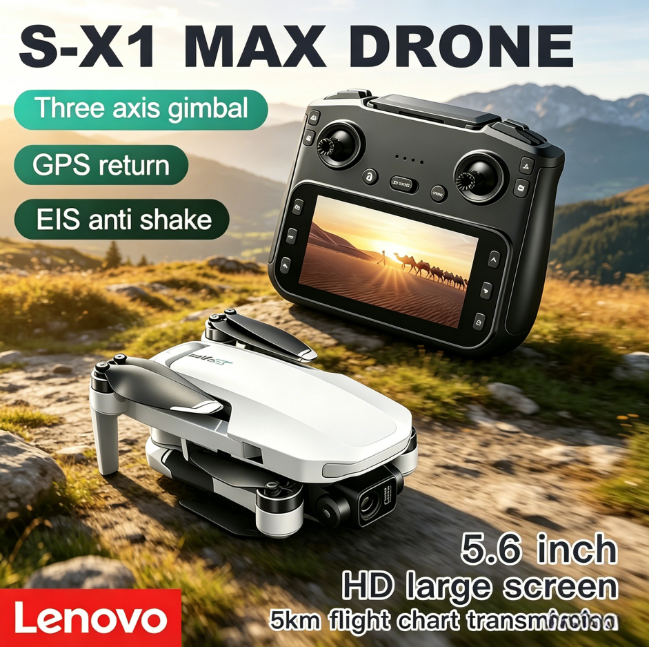 Drone Gimbal 3 Axis - Lenovo S-X1 GPS Drone 8K HD