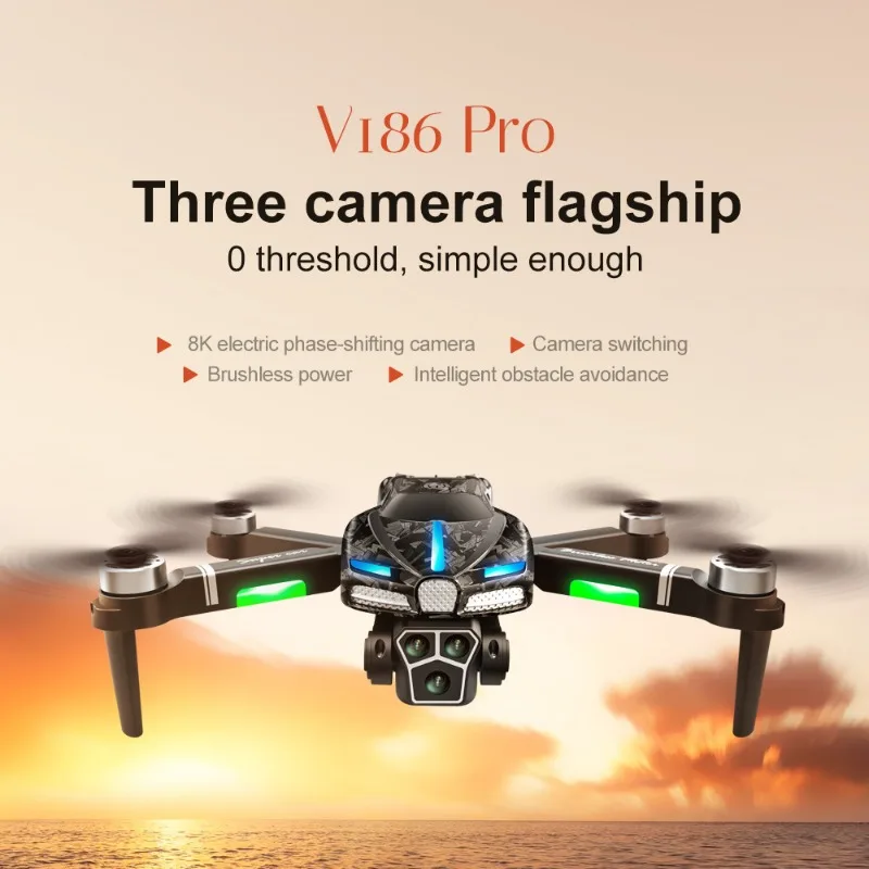 New V186 Pro Drone Professiona - Drone Gimbal Brushless avis et prix