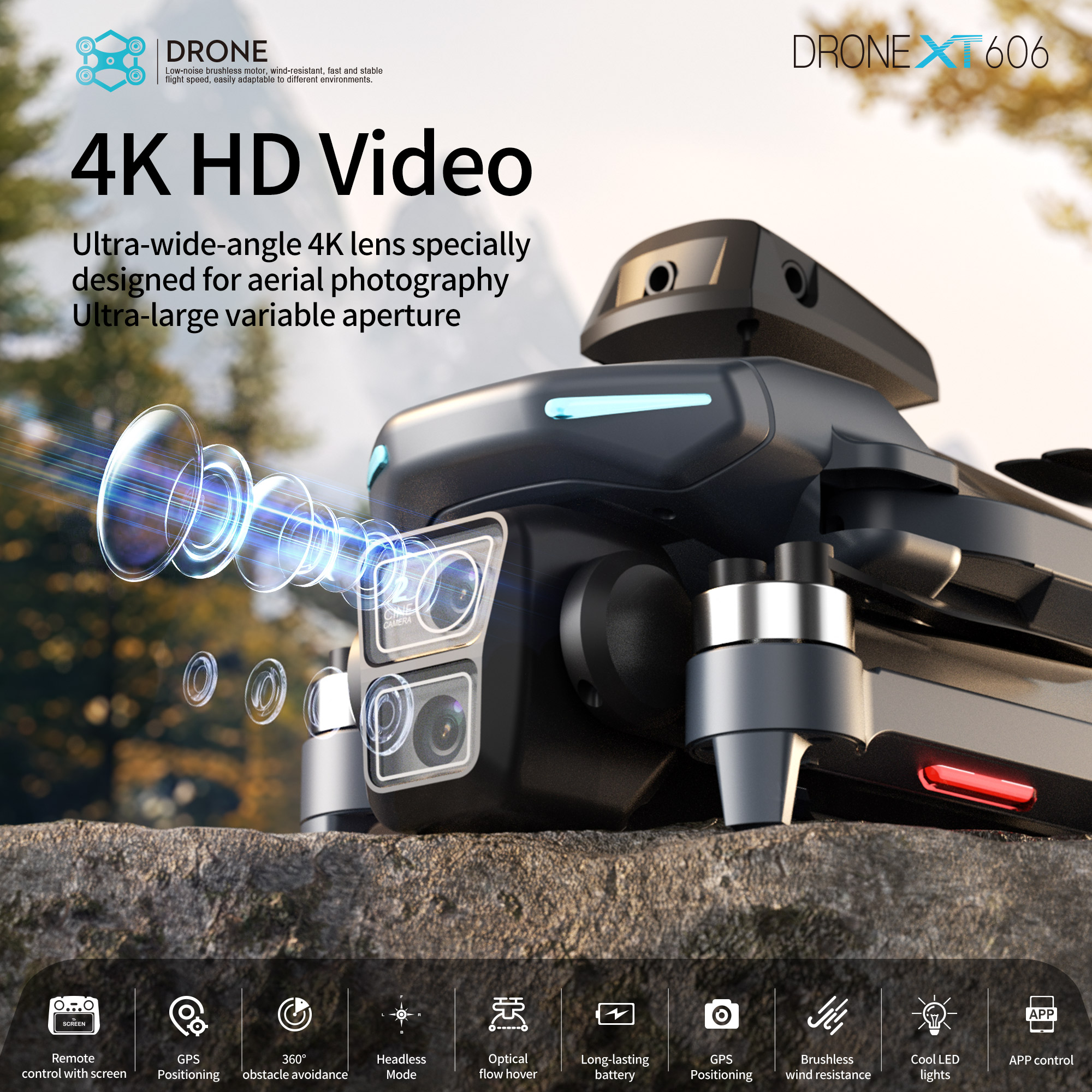 XT606 MAX GPS NEW Drone 8k Pro - Drone Gimbal Mount avis et prix