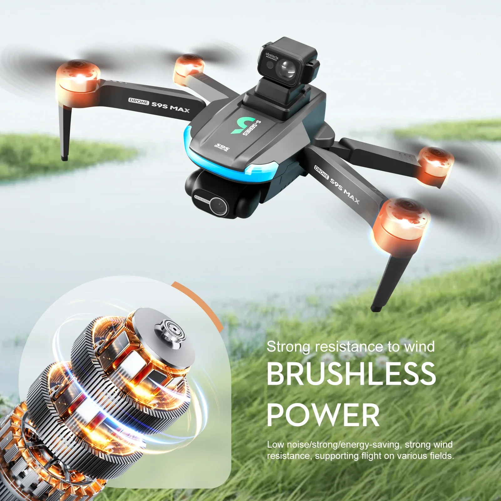 NEW S9S MAX MINI Drone 4K 2-Ax - Drone Gimbal Brushless avis et prix
