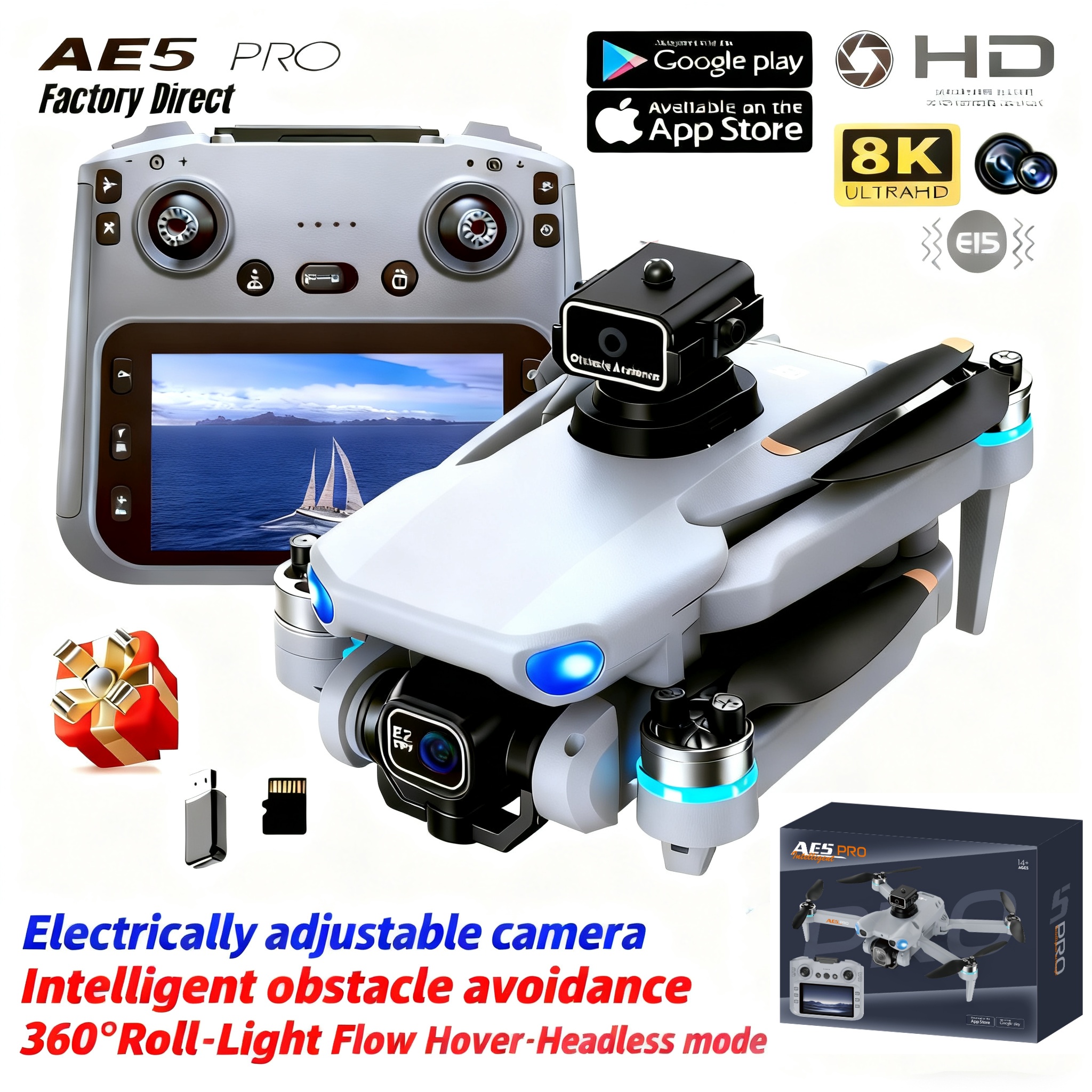 2026 New AE5 Pro Drone 8K HD 4 - Drone Gimbal Mount avis et prix