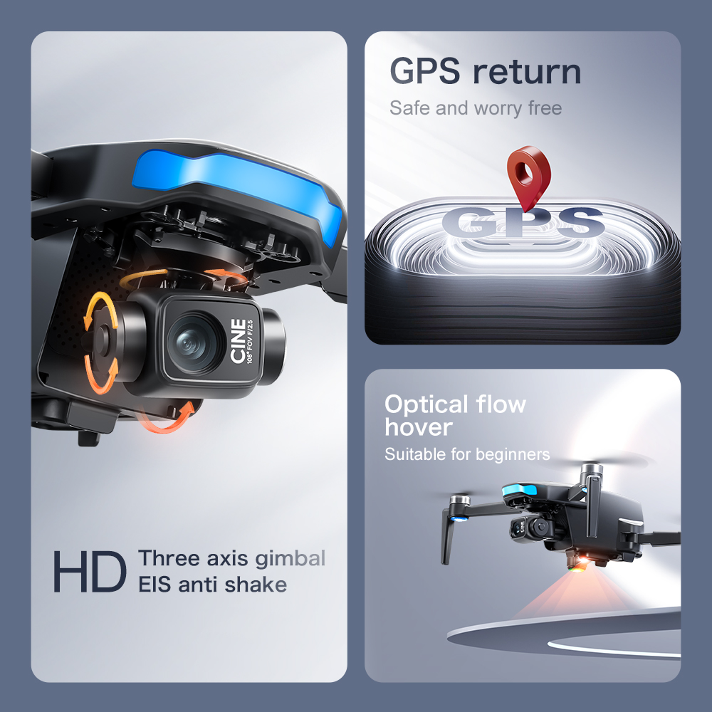 Lenovo S-X1 GPS Drone 8K HD pr - Drone Gimbal 3 Axis avis et prix