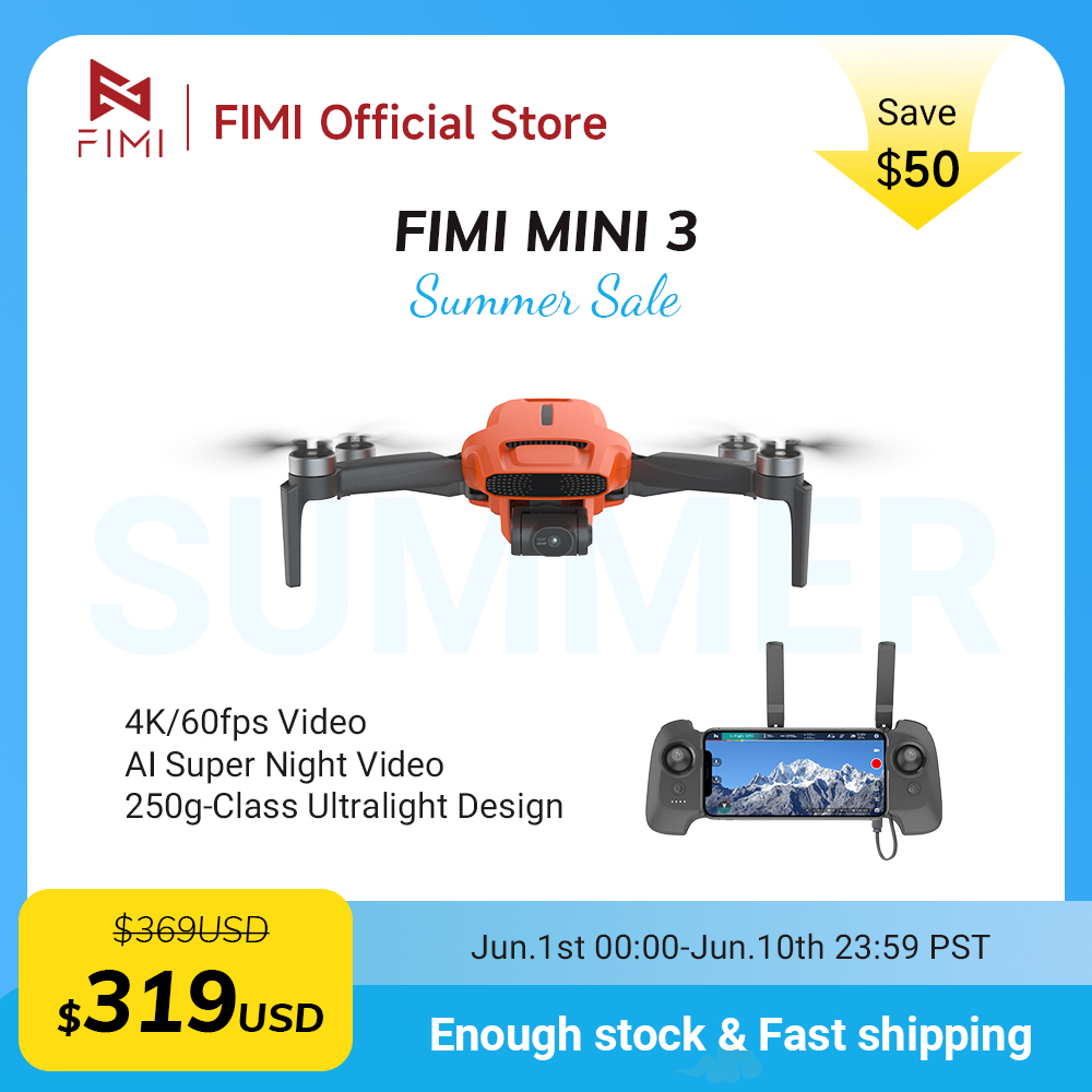 FIMI MINI 3 Camere drone 4K 60 - Drone Gimbal Brushless avis et prix